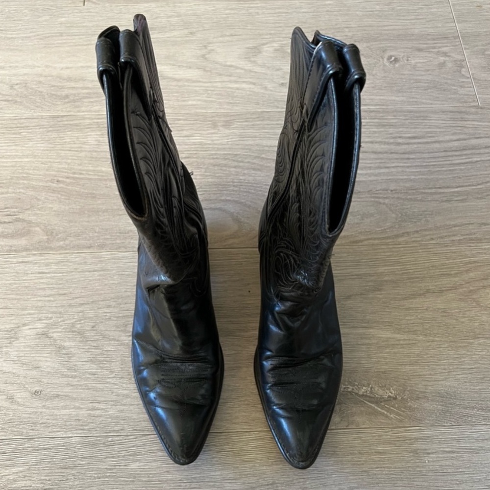 Black Vintage Cowboy Boots - Picture 3 of 4